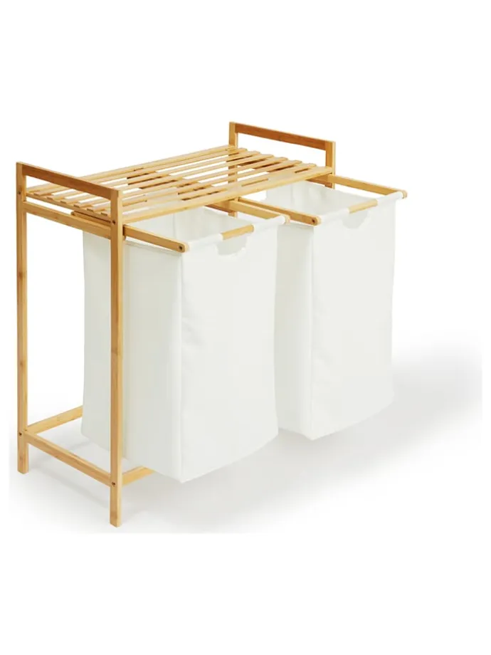 Wäschekorb in Creme/ Natur