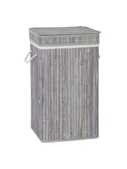 Wäschekorb in Grau - (B)36 x (H)63 x (T)36 cm