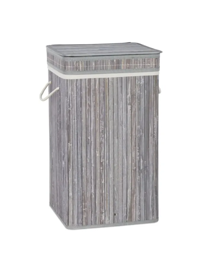 Wäschekorb in Grau - (B)36 x (H)63 x (T)36 cm