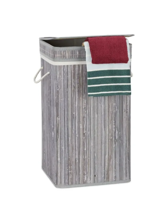 Wäschekorb in Grau - (B)36 x (H)63 x (T)36 cm