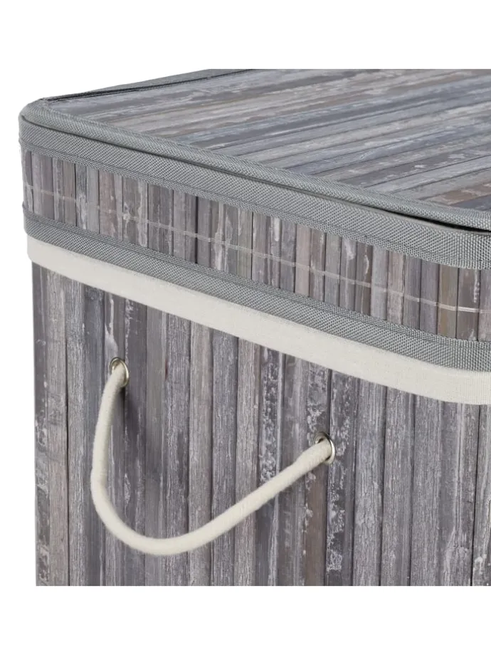 Wäschekorb in Grau - (B)36 x (H)63 x (T)36 cm