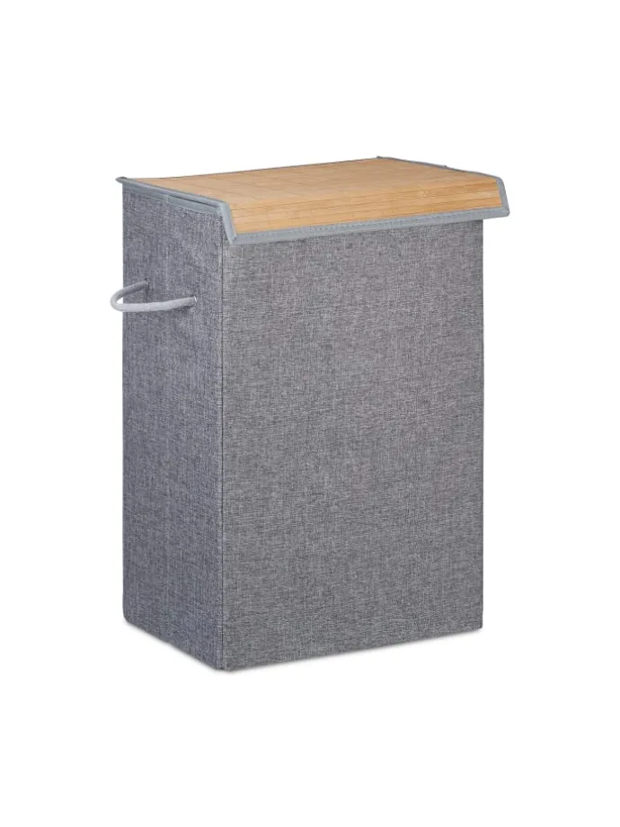 Wäschekorb in Grau - (B)40 x (H)60 x (T)30 cm