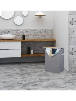 Wäschekorb in Grau - (B)40 x (H)60 x (T)30 cm