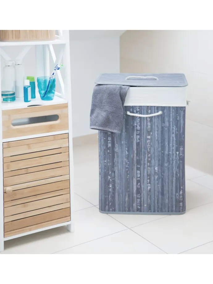 Wäschekorb in Grau - (B)43,5 x (H)65,5 x (T)33,5 cm