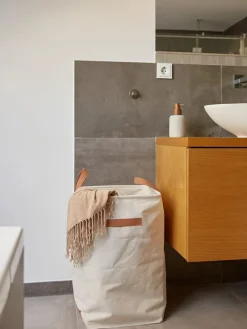 Wäschekorb in Grau - (H)58 x Ø 35 cm