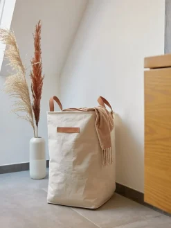 Wäschekorb in Grau - (H)58 x Ø 35 cm