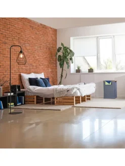 Wäschekorb in Grau/ Natur - 105 l