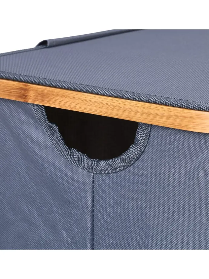 Wäschekorb in Grau/ Natur - 105 l