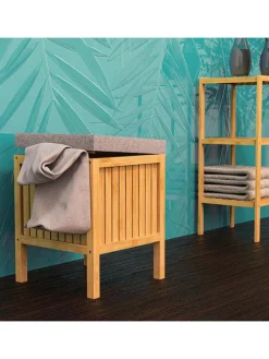 Wäschekorb in Hellbraun - (B)39 x (H)52 x (T)39 cm