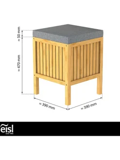 Wäschekorb in Hellbraun - (B)39 x (H)52 x (T)39 cm