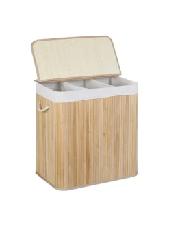 Wäschekorb in Natur - (B)62,5 x (H)62 x (T)42,5 cm