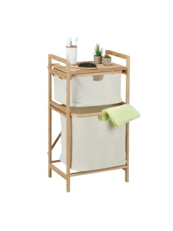 Wäschekorb in Natur/ Beige - (B)44 x (H)85 x (T)33 cm