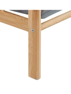 Wäschekorb in Natur/ Grau - (B)39 x (H)60 x (T)30 cm