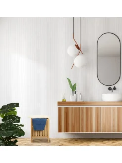 Wäschekorb in Natur/ Weiß - 30 l