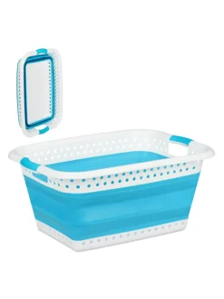 Wäschekorb in Petrol - (B)61 x (H)27 x (T)45,5 cm