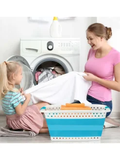 Wäschekorb in Rot - (B)61 x (H)27 x (T)45,5 cm