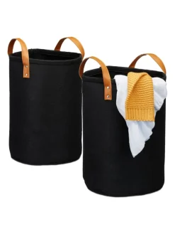 Wäschekorb in Schwarz - 28 Liter