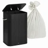 Wäschekorb in Schwarz - (B)40 x (H)60 x (T)30 cm