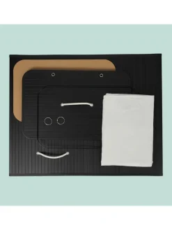 Wäschekorb in Schwarz - (B)40 x (H)60 x (T)30 cm