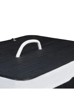 Wäschekorb in Schwarz - (B)40 x (H)60 x (T)30 cm