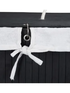 Wäschekorb in Schwarz - (B)40 x (H)60 x (T)30 cm