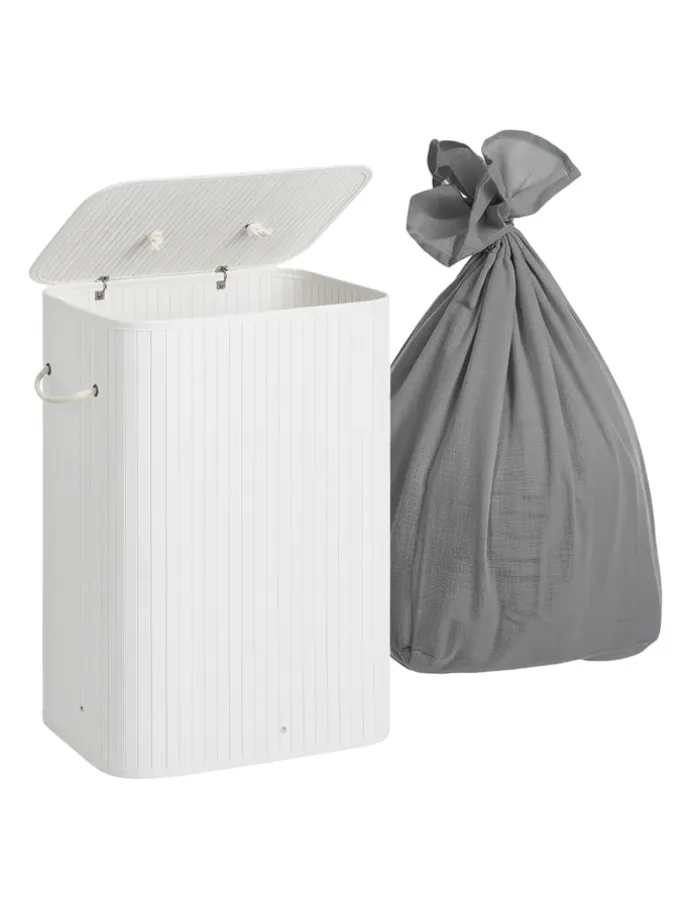 Wäschekorb in Weiß - (B)52 x (H)63 x (T)32 cm