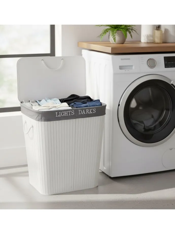 Wäschekorb in Weiß - (B)52 x (H)63 x (T)32 cm