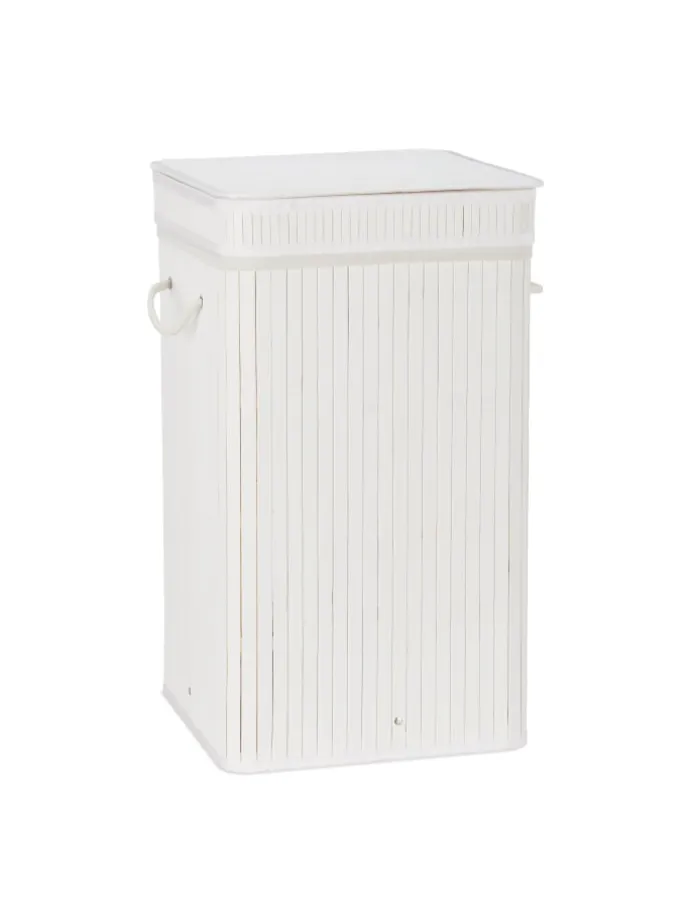 Wäschekorb in Weiß - (B)36 x (H)63 x (T)36 cm