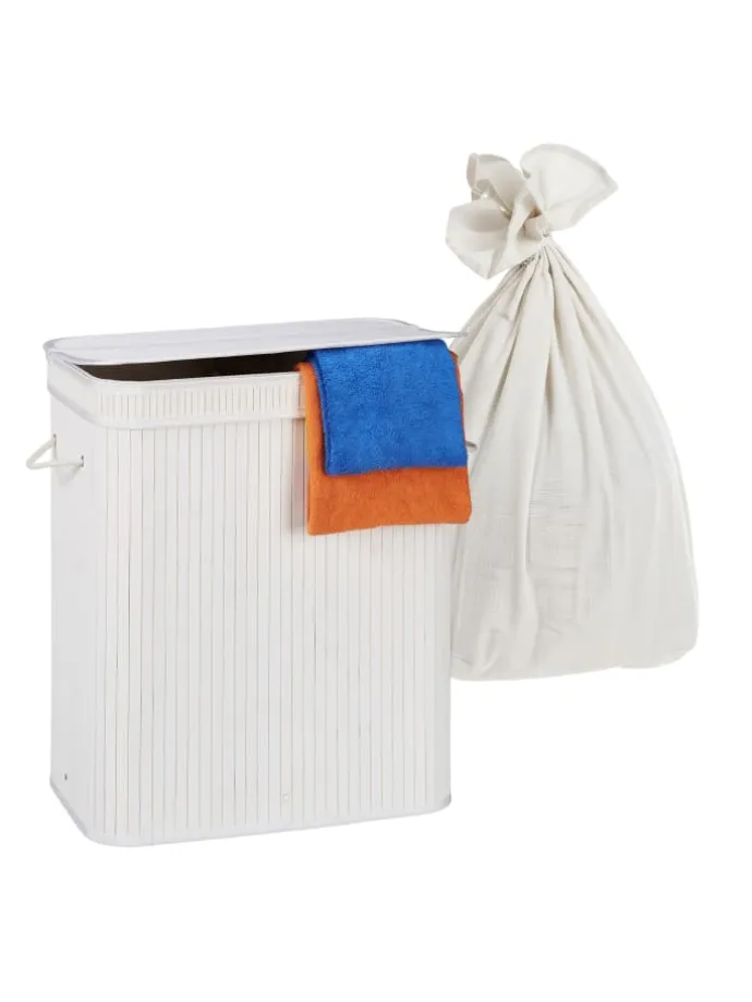 Wäschekorb in Weiß - (B)52 x (H)60 x (T)32 cm