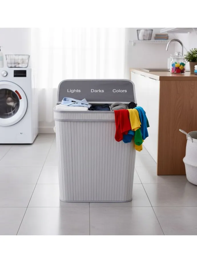 Wäschekorb in Weiß - (B)52 x (H)60 x (T)32 cm