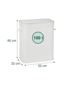 Wäschekorb in Weiß - (B)52 x (H)60 x (T)32 cm