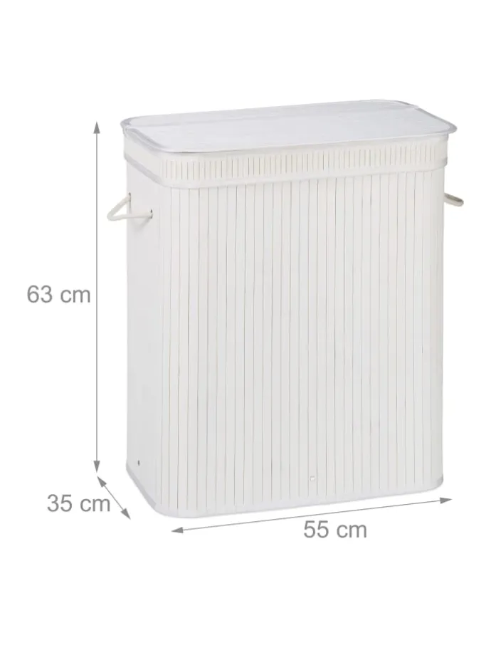 Wäschekorb in Weiß - (B)55 x (H)63 x (T)35 cm