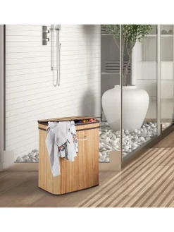 Wäschekorb in Weiß - (B)55 x (H)63 x (T)35 cm