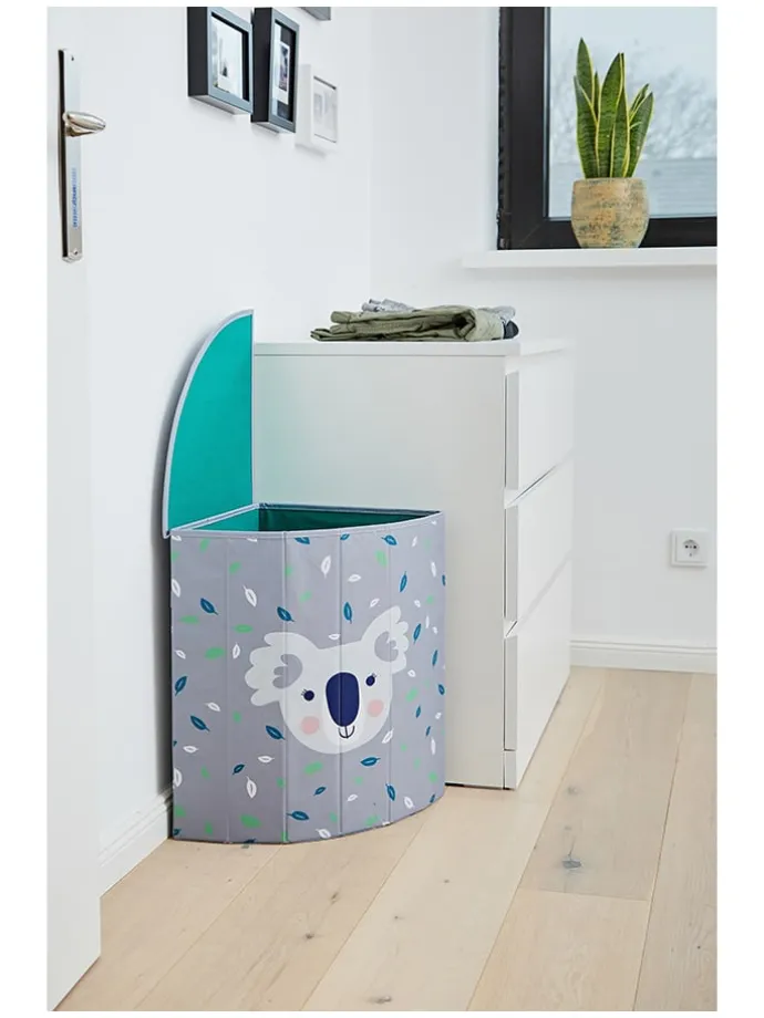 Wäschekorb "Koala" in Grau - (B)35 x (H)50 x (T)35 cm