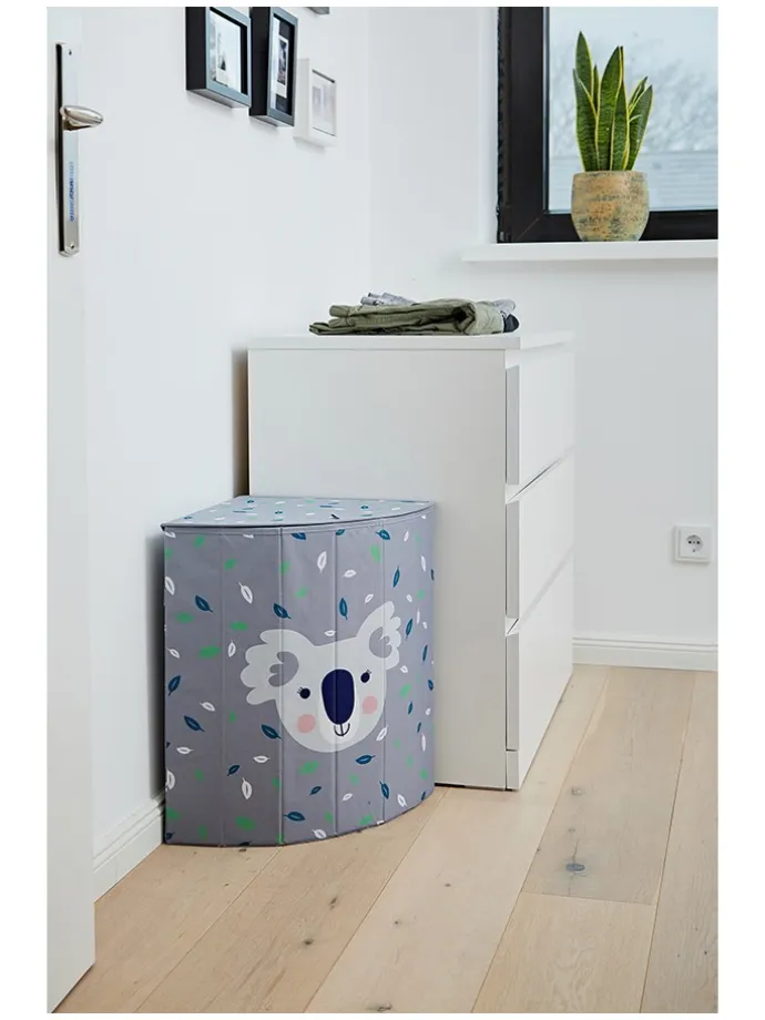 Wäschekorb "Koala" in Grau - (B)35 x (H)50 x (T)35 cm