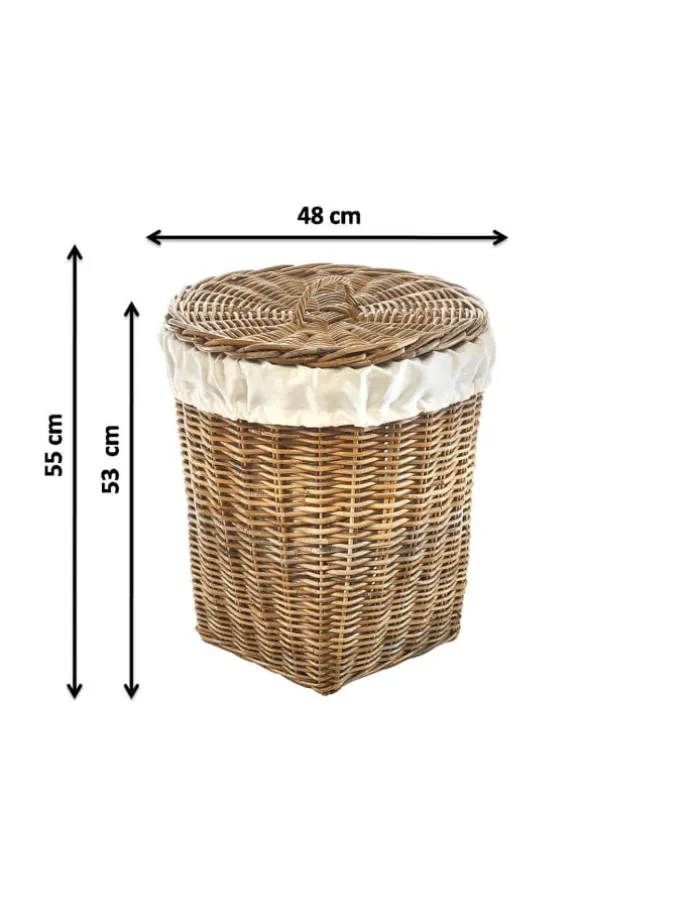Wäschekorb KUBUS1 in Braun