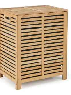 Wäschekorb 80L in Hellbraun