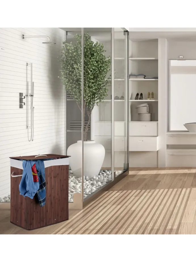 Wäschekorb Natur - (B)55 x (H)63 x (T)35 cm