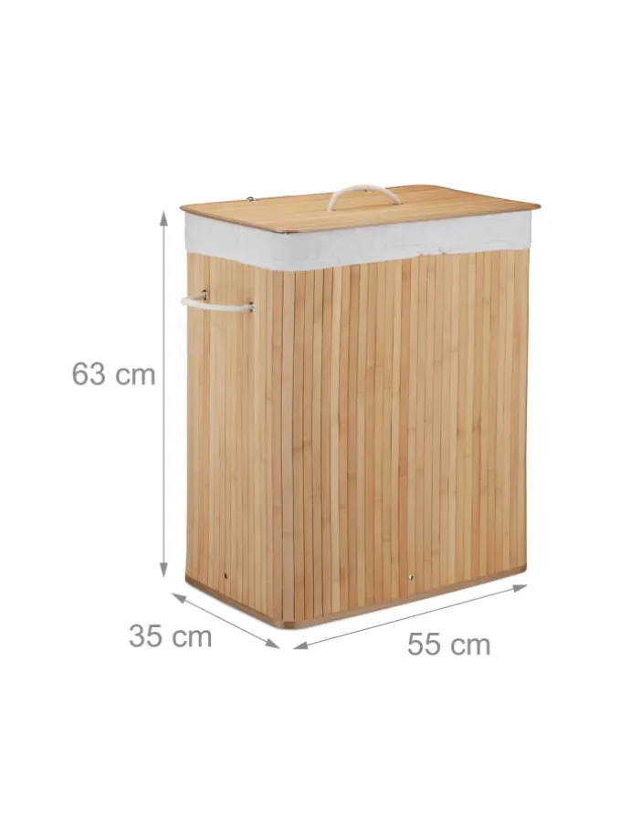 Wäschekorb Natur - (B)55 x (H)63 x (T)35 cm