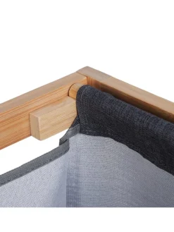 Wäschekorb Regal in Natur/ Grau - (B)68 x (H)65 x (T)33 cm