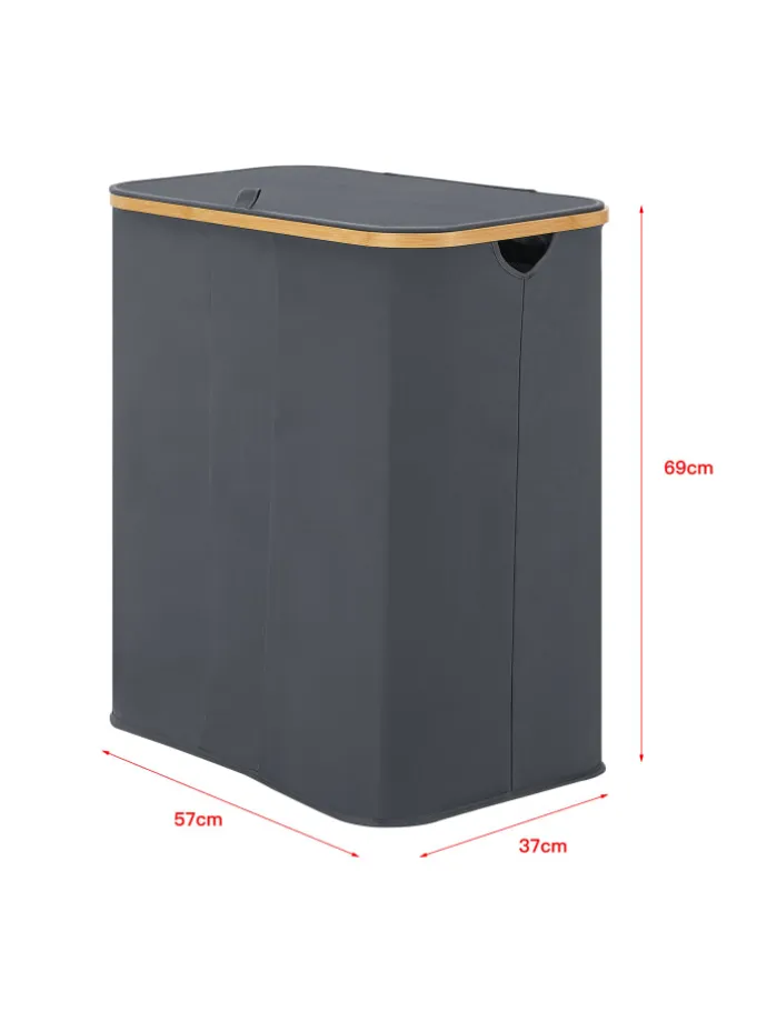 Wäschekorb Rusko in Grau (H)69cm (B)57cm (T)37cm (V)140l