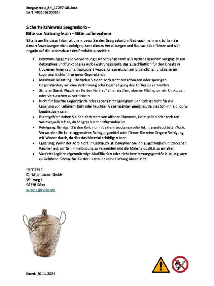 Wäschekorb SNAKEGRASS45 in Braun