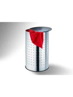 Wäschekorb STEELWASH55 in Silber