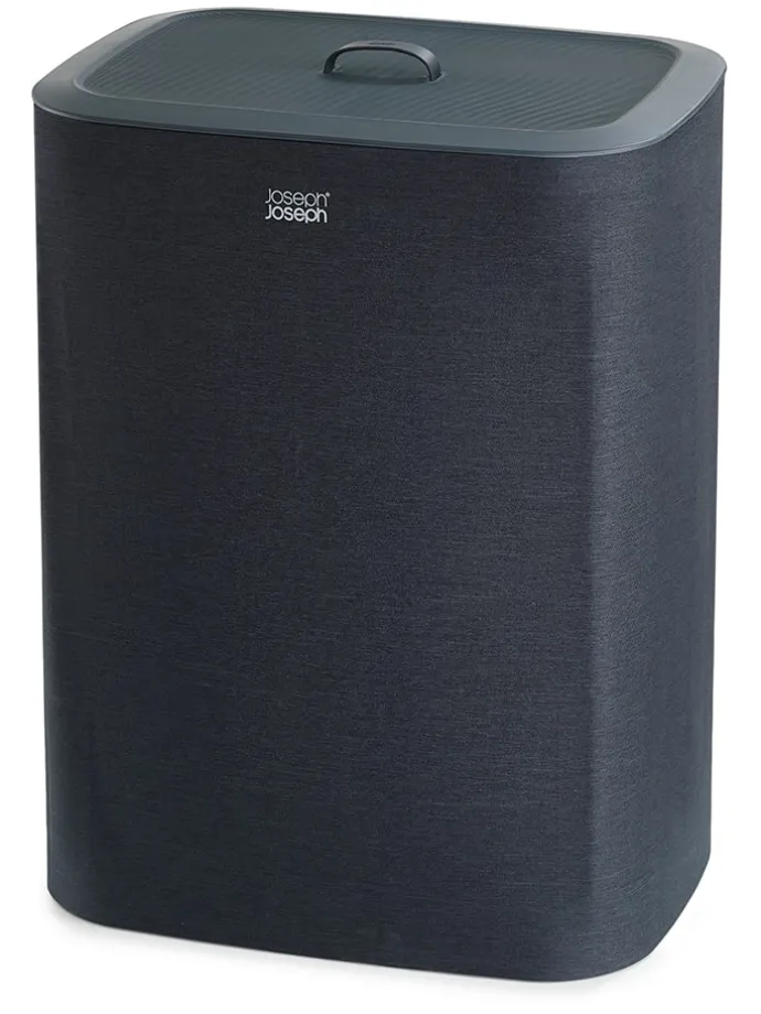 Wäschekorb "Tota" in Schwarz - 2x 45 l