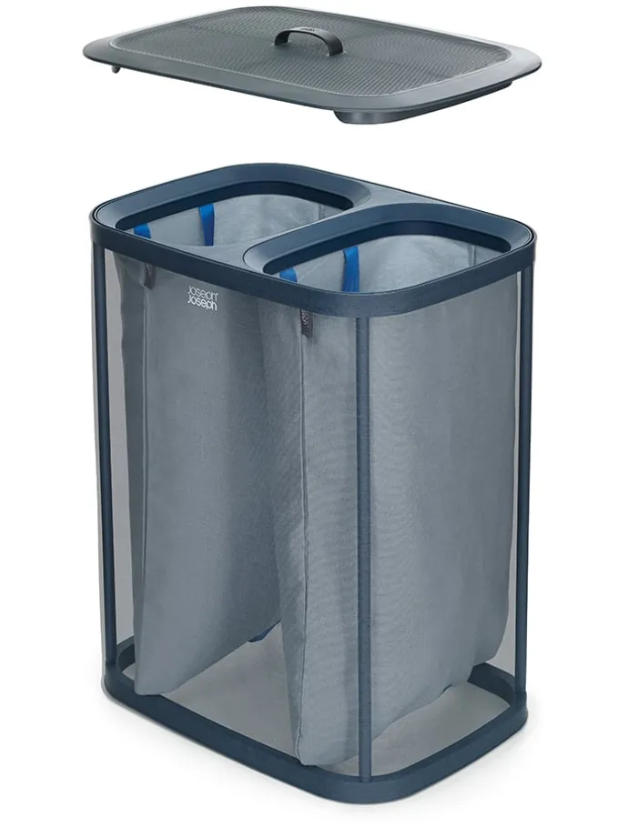 Wäschekorb "Tota" in Schwarz - 2x 45 l