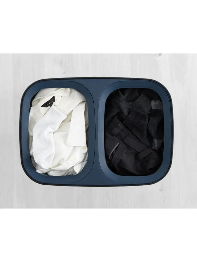 Wäschekorb "Tota" in Schwarz - 2x 45 l