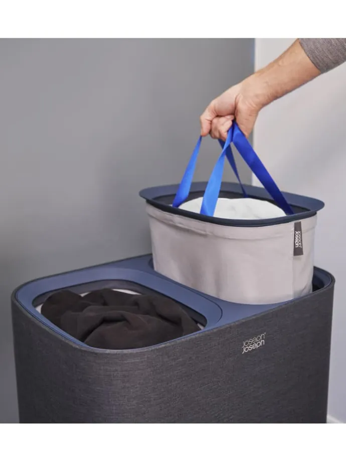 Wäschekorb "Tota" in Schwarz - 2x 45 l