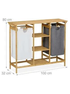 Wäschekorbregal in Mehrfarbig - (B)100 x (H)80 x (T)32 cm