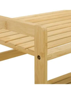 Wäschekorbregal in Natur/ Schwarz - (B)80 x (H)105 x (T)40 cm