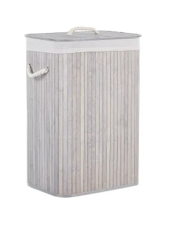 Wäschekörbe KOMARI in Grau/Weiß - (W) 40 x (H) 60 x (L) 30 cm